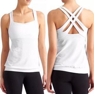 Athleta Miles Top Mesh- WHITE